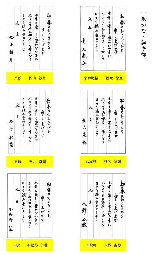 細字部優秀作品